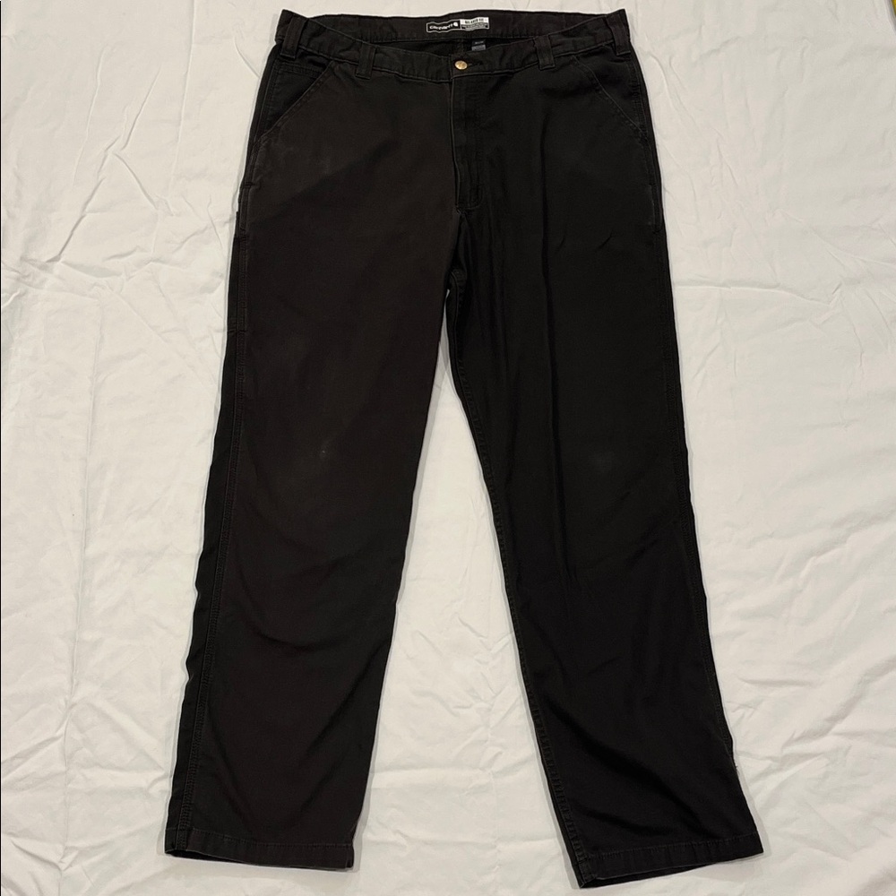 Carhartt Rugged Flex Relaxed Fit Canvas Work Pant 38x34 Dark Gray